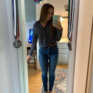 Land’s End Cropped Hooded Sweatshirt